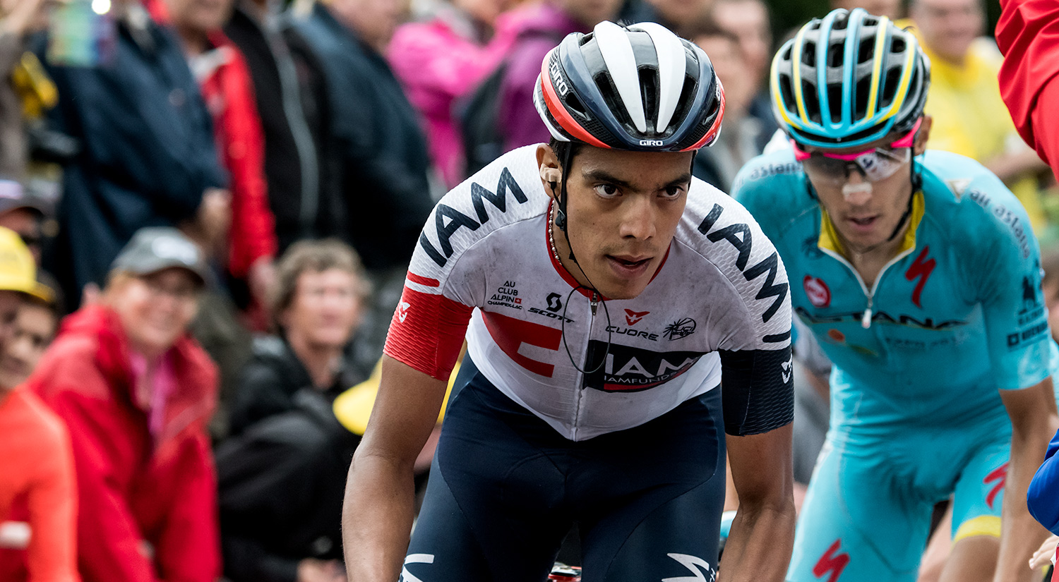 Jarlinson Pantano, IAM Cycling & 	Diego Rosa, Astana Pro Team. Stage 19