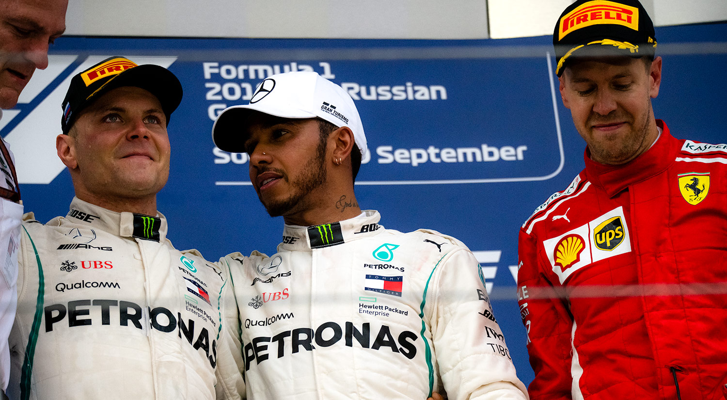 Lewis Hamilton, Valtteri Bottas & Sebastian Vettel, Sochi,  2018
