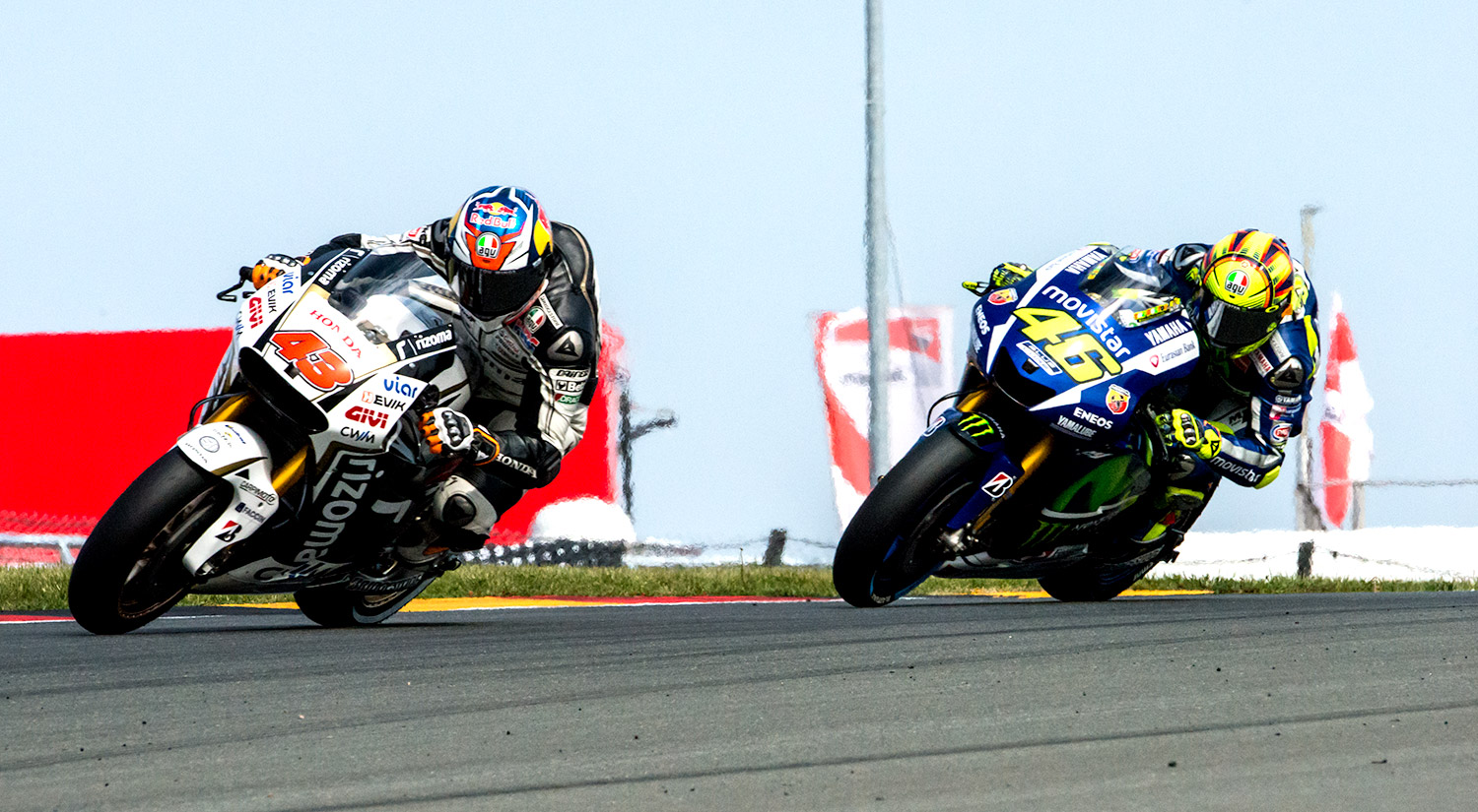 Jack Miller - Honda & Valentino Rossi - Yamaha, Sachsenring, Germany, 2015